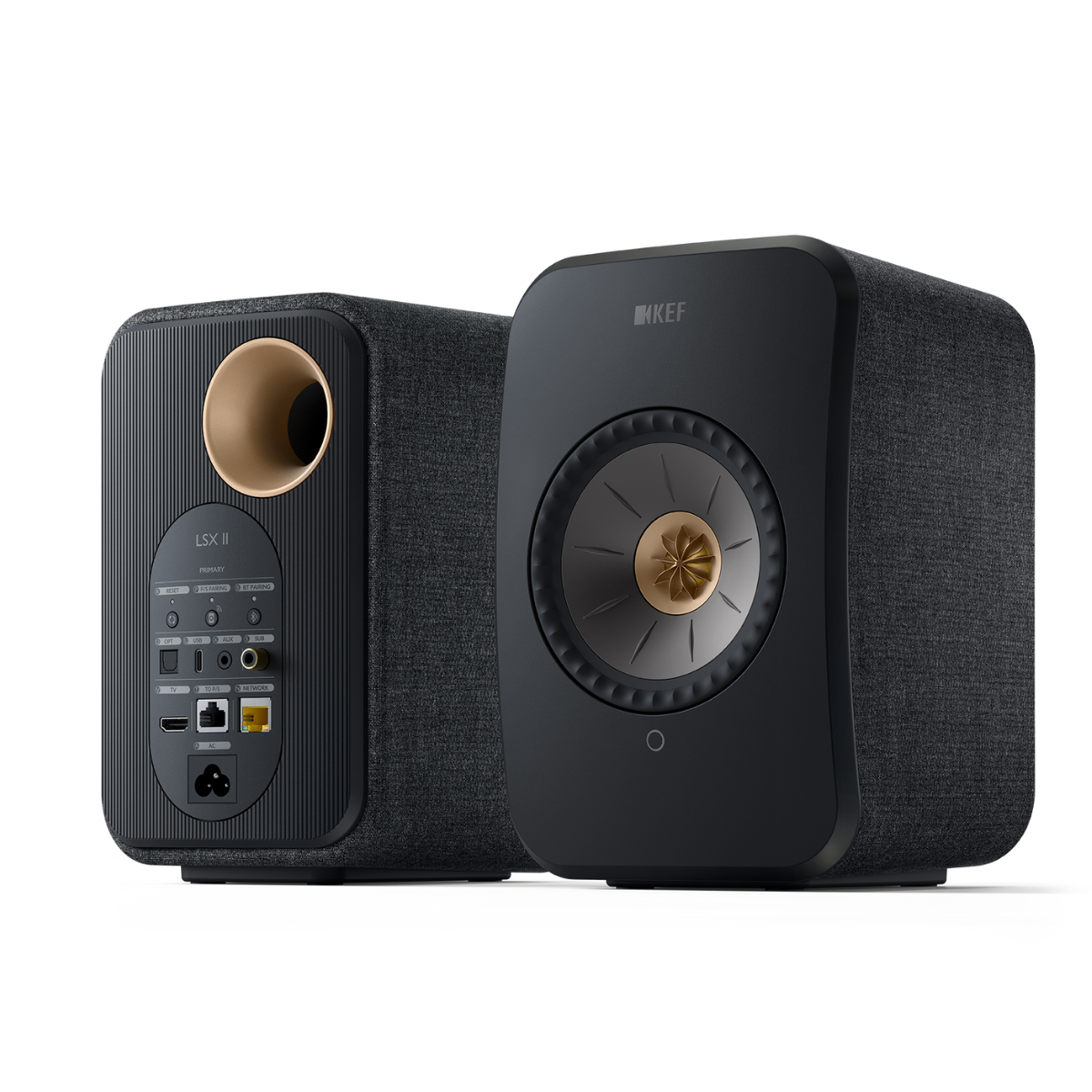 KEF LSX2 Active Speakers #colour_carbon black