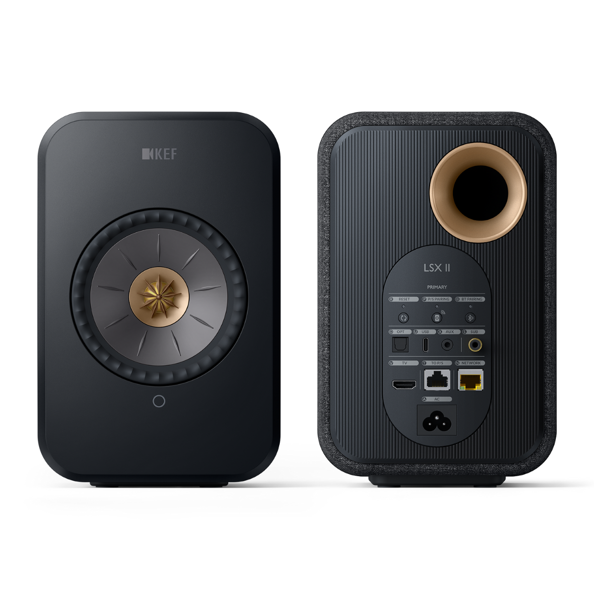 KEF LSX2 Active Speakers #colour_carbon black