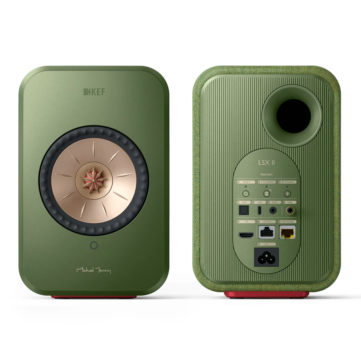 KEF LSX II Active Speakers #colour_olive green