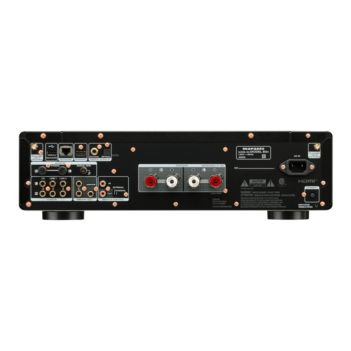 Marantz Model 60n Streaming Amplifier rear #colour_black