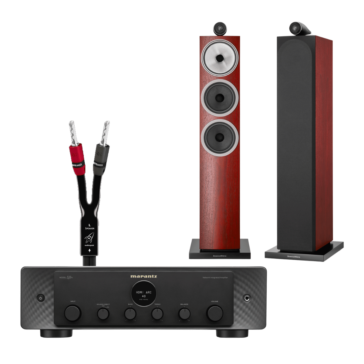 Marantz Model 40n + 703 S3 Speakers #colour_rosenut