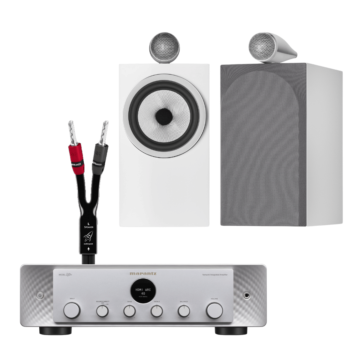 Marantz Model 40n + 705 S3 Speakers #colour_satin white