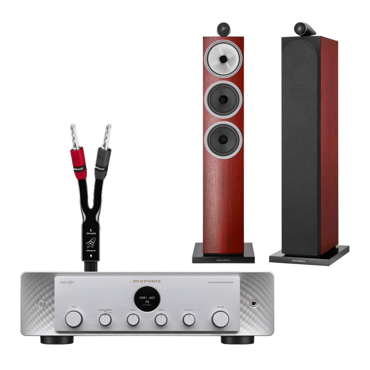 Marantz Model 40n + 703 S3 Speakers #colour_rosenut