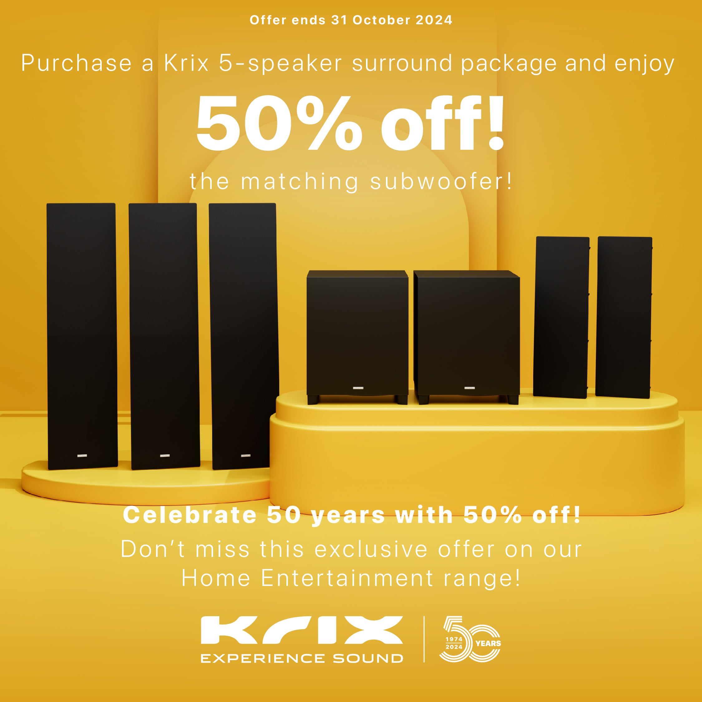 Krix Epix In-wall 5.2 Speaker Pack