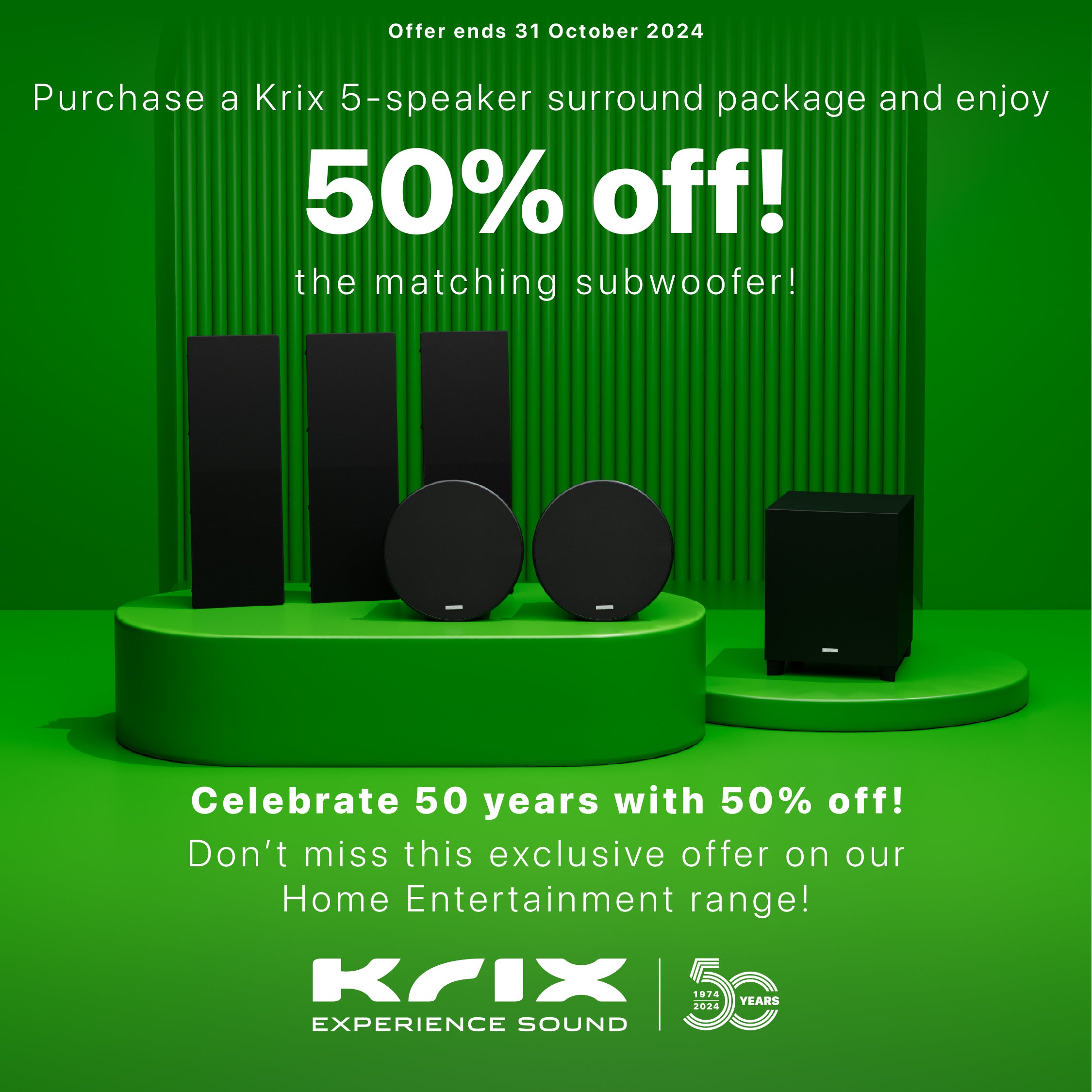 Krix IW-50 In-wall 5.1 Speaker Pack