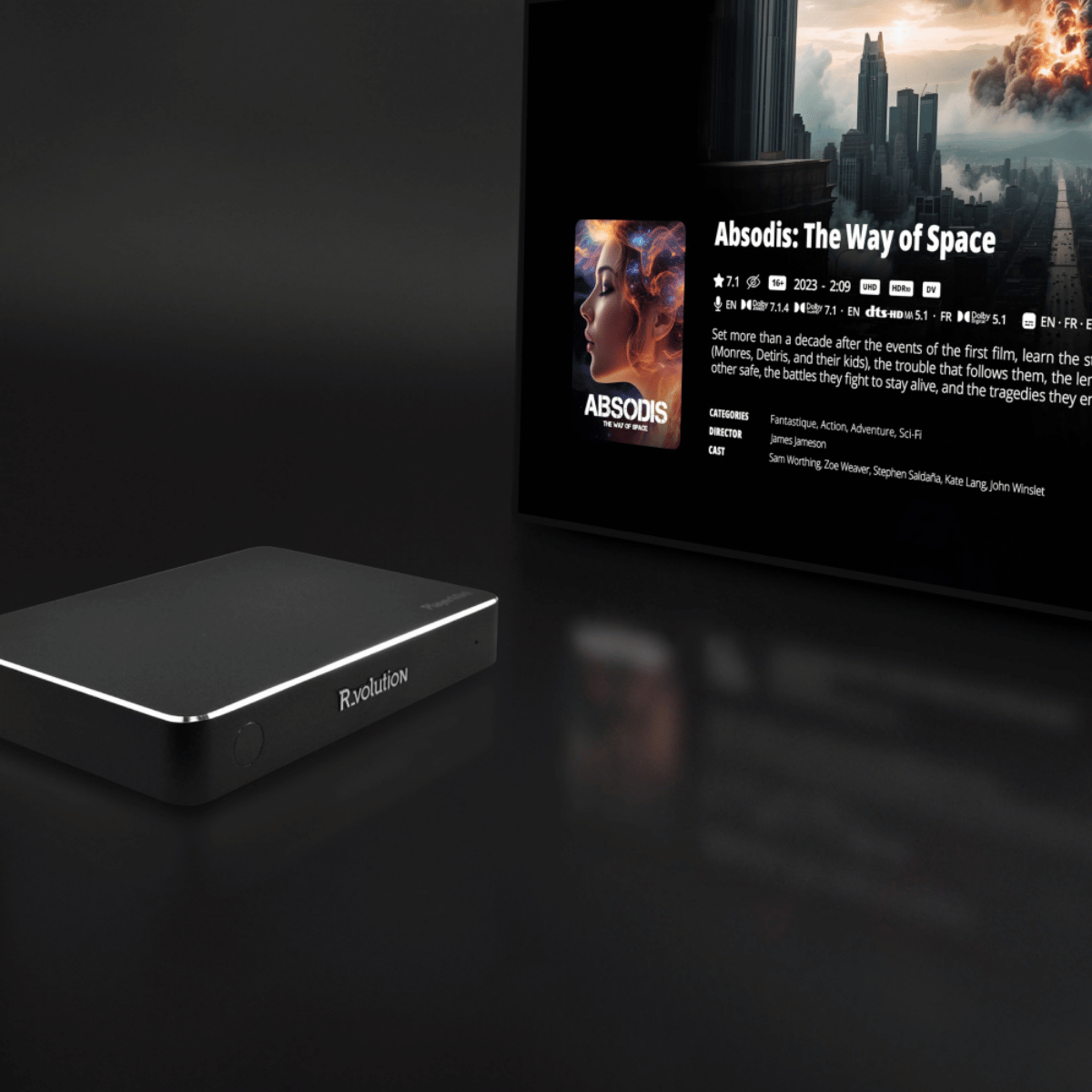 R_volution Player One Mini Compact 4K Ultra HD Media Player