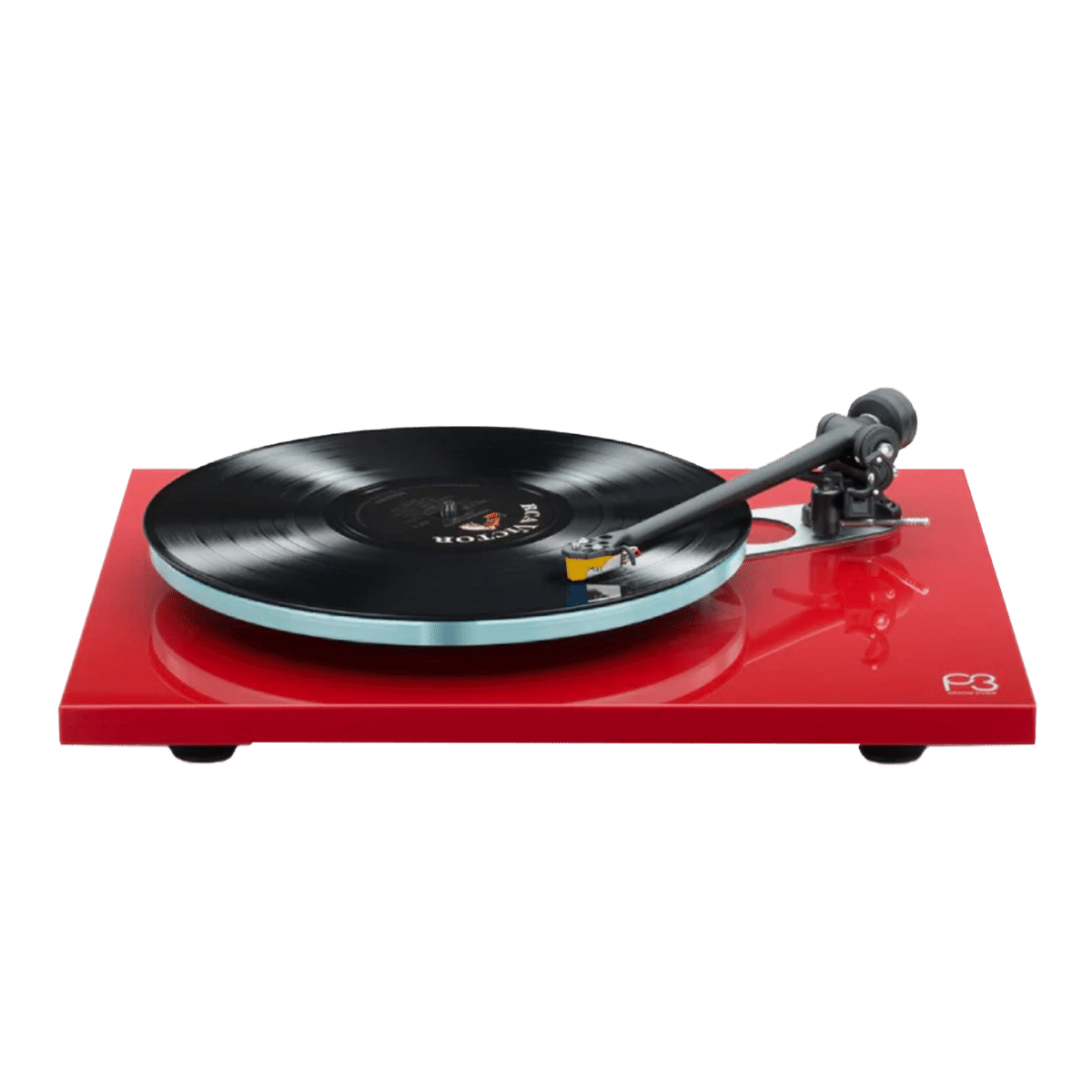 Rega Planar 3 Turntable Red Exact Cart #colour_gloss red