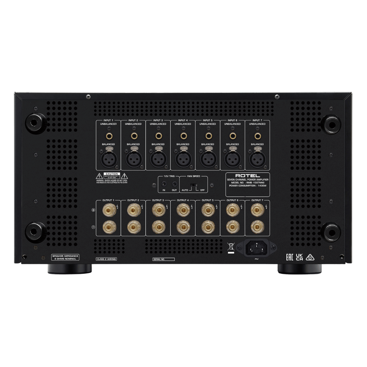 Rotel RMB-1587 MKII 7-Channel Power Amplifier Black 