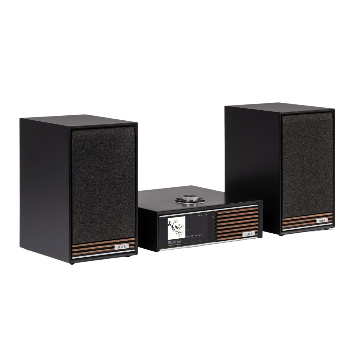 Ruark R610 Hi-Fi Pack #colour_Satin charcoal cabinet and walnut grille