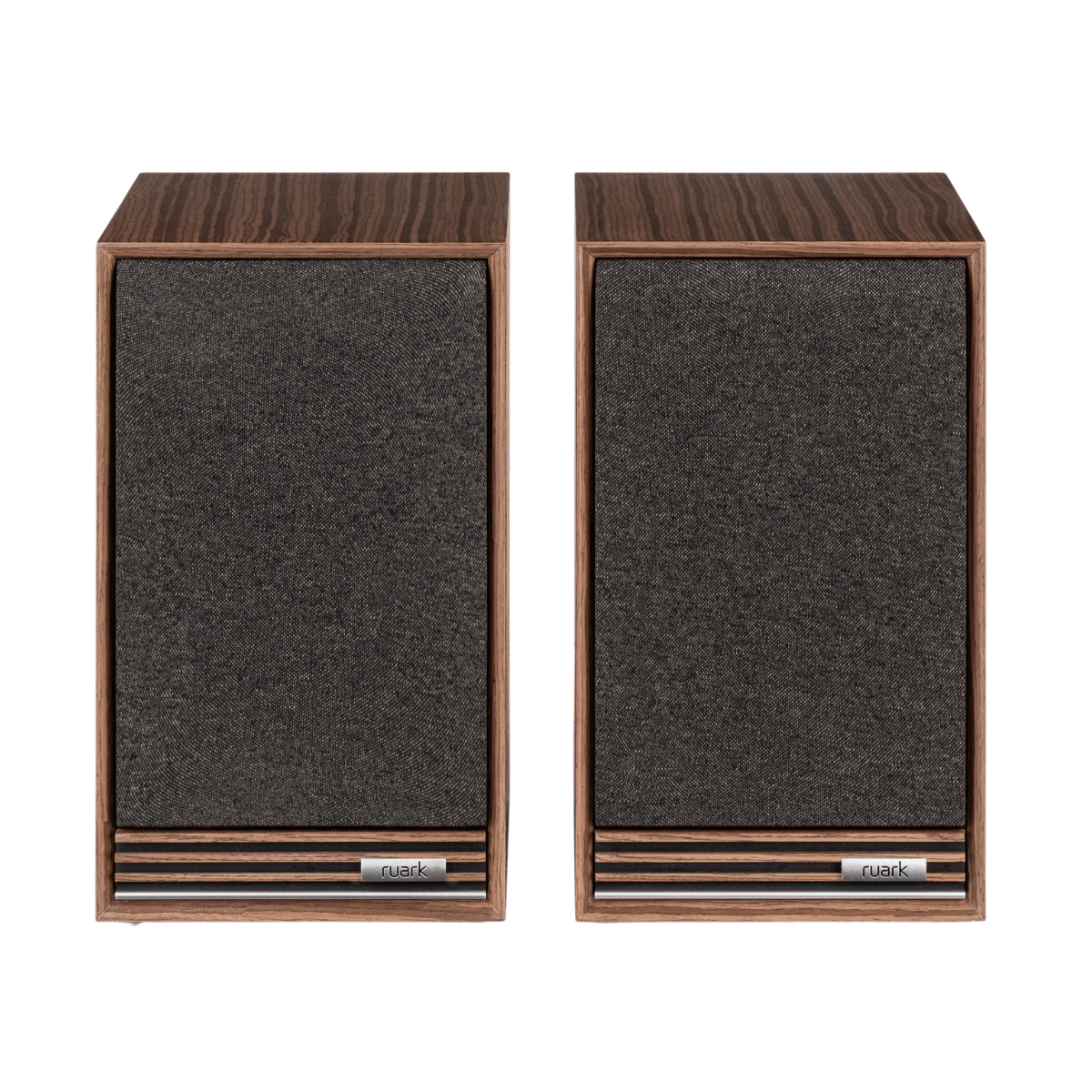 Ruark Sabre R Bookshelf Speakers #colour_Fused walnut veneer cabinet and grille