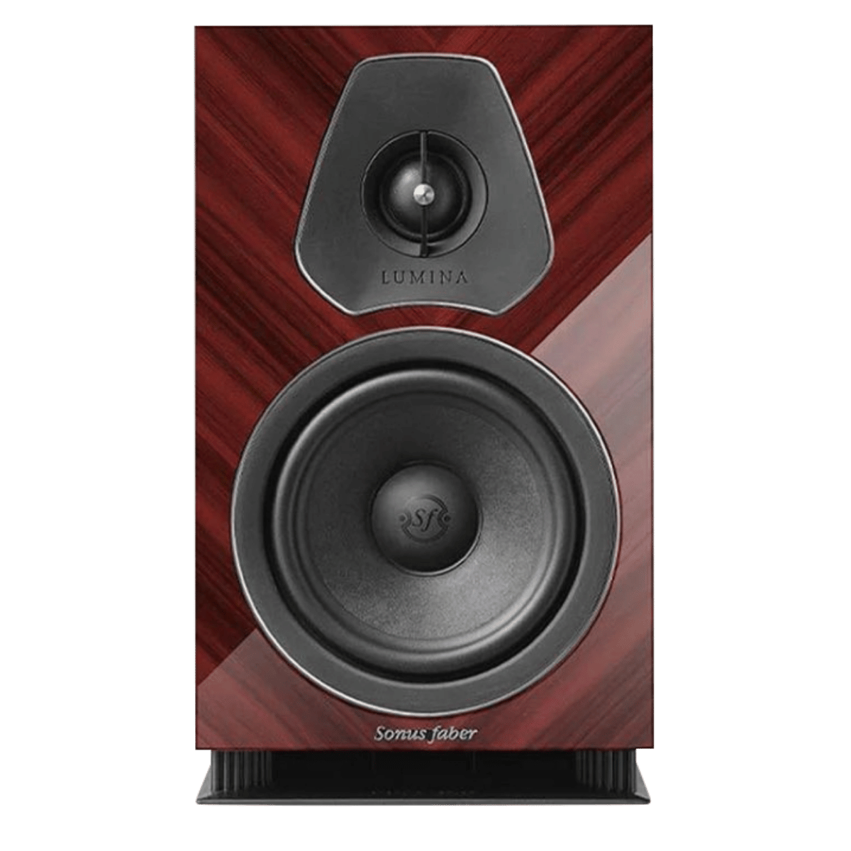 Sonus Faber Lumina II Amator Bookshelf Speakers #colour_red wood & black leather