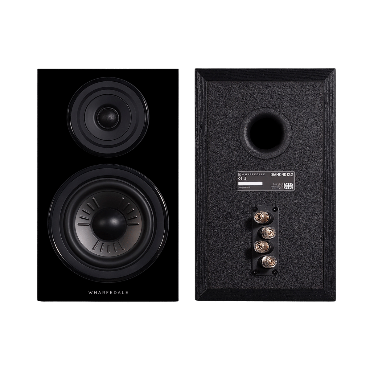 Wharfedale Diamond 12.2 Bookshelf Speakers Black #colour_black