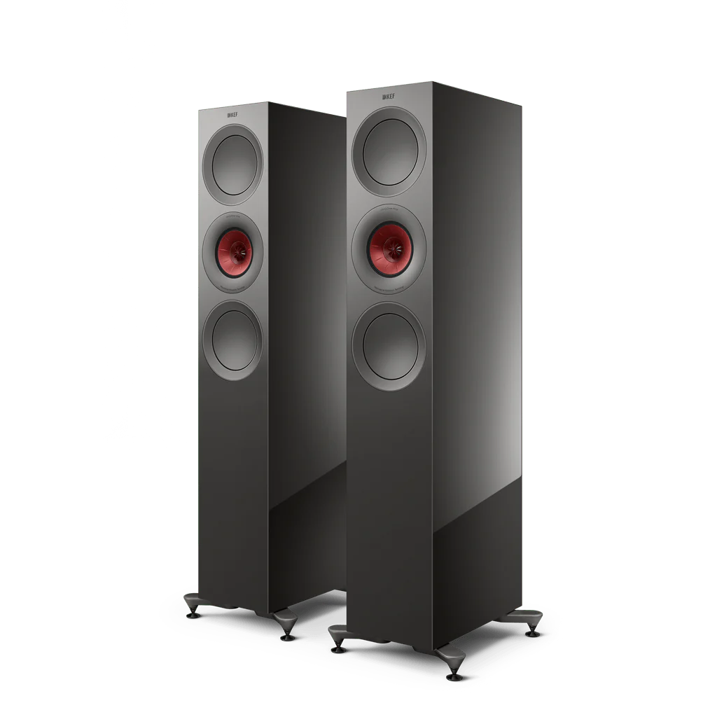 KEF R7 Meta 3-way Floorstanding Speakers #colour_titanium gloss