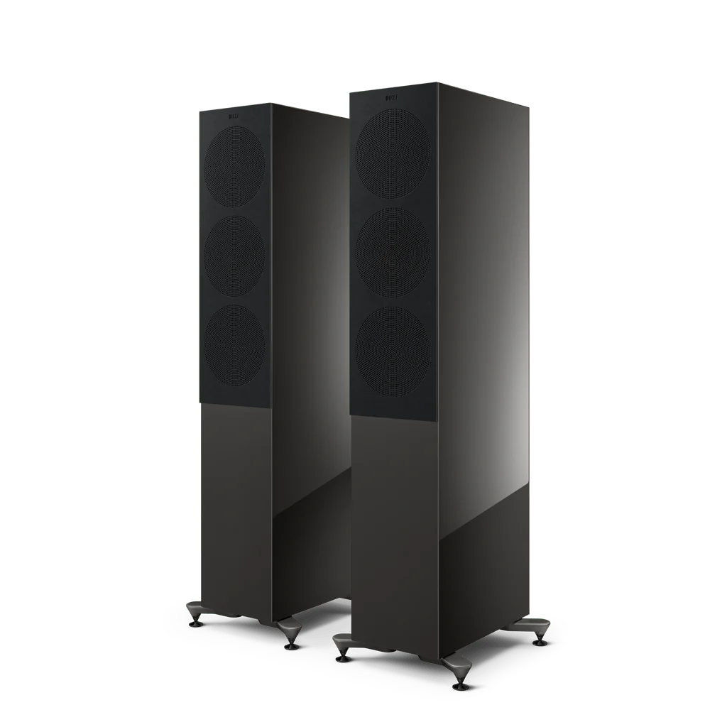 KEF R7 Meta 3-way Floorstanding Speakers #colour_titanium gloss